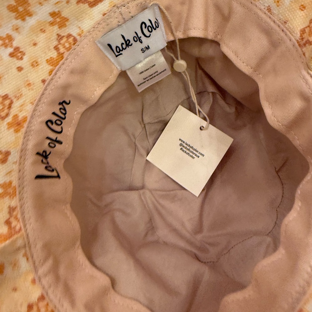 Lack Of Color Floral Bucket Hat Peach Bloom Festival Staples💯% Cotton Canvas NWT - Picture 15 of 16
